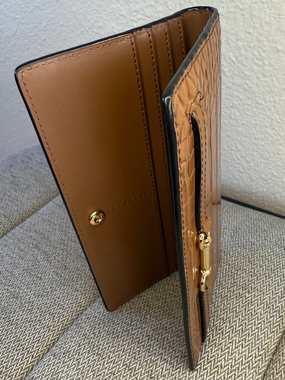 Michael Kors Brown Crocodile Embossed Wallet - Picture 12 of 15